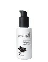 Living Nature’s certified natural Balancing Day Lotion is a lightweight moisturiser to hydrate and balance skins natural moisture content. 