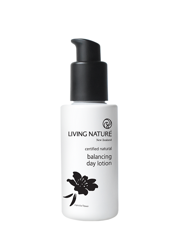 Living Nature’s certified natural Balancing Day Lotion is a lightweight moisturiser to hydrate and balance skins natural moisture content. 