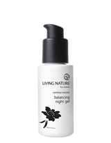 Living Nature’s certified natural Balancing Night Gel is a soothing, rejuvenating gel to balance the skin's natural oils and moisture content overnight.